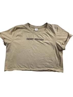 La Luna Desert Dreamer Texas Graphic Crop T-Shirt Size M